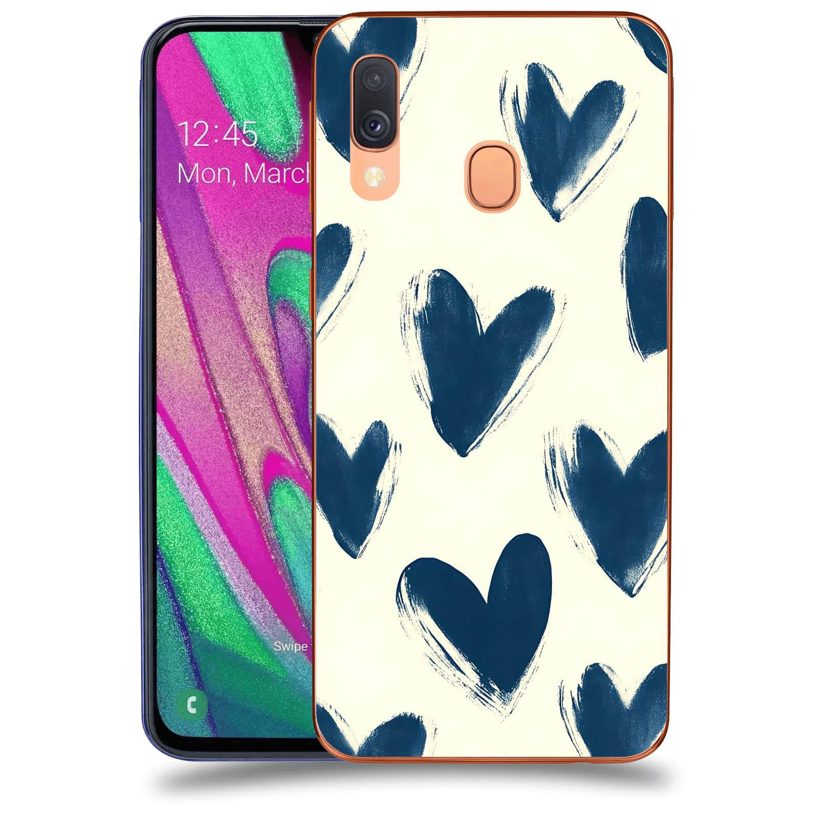 ACOVER Kryt na mobil Samsung Galaxy A40 A405F - Blue hearts