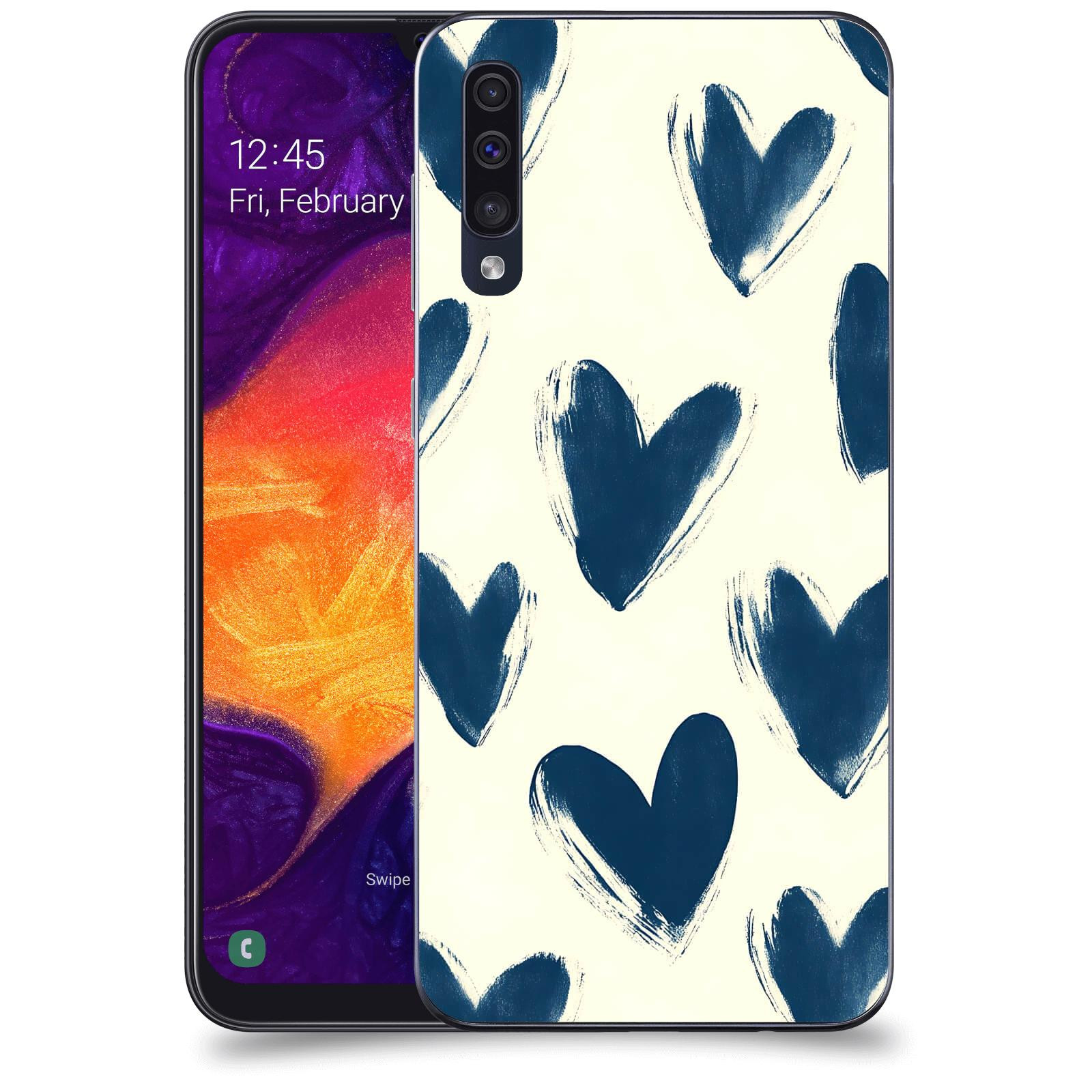 ACOVER Kryt na mobil Samsung Galaxy A50 A505F - Blue hearts