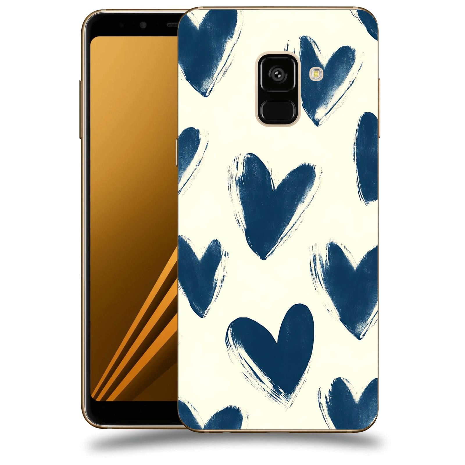 ACOVER Kryt na mobil Samsung Galaxy A8 2018 A530F - Blue hearts