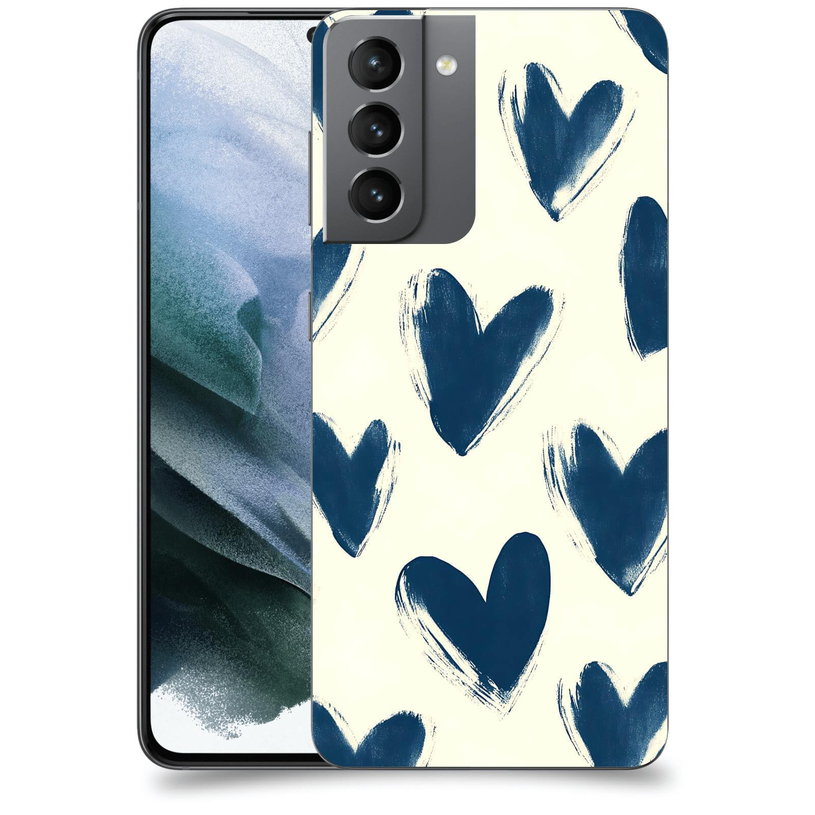 ACOVER Kryt na mobil Samsung Galaxy S21 G991B - Blue hearts
