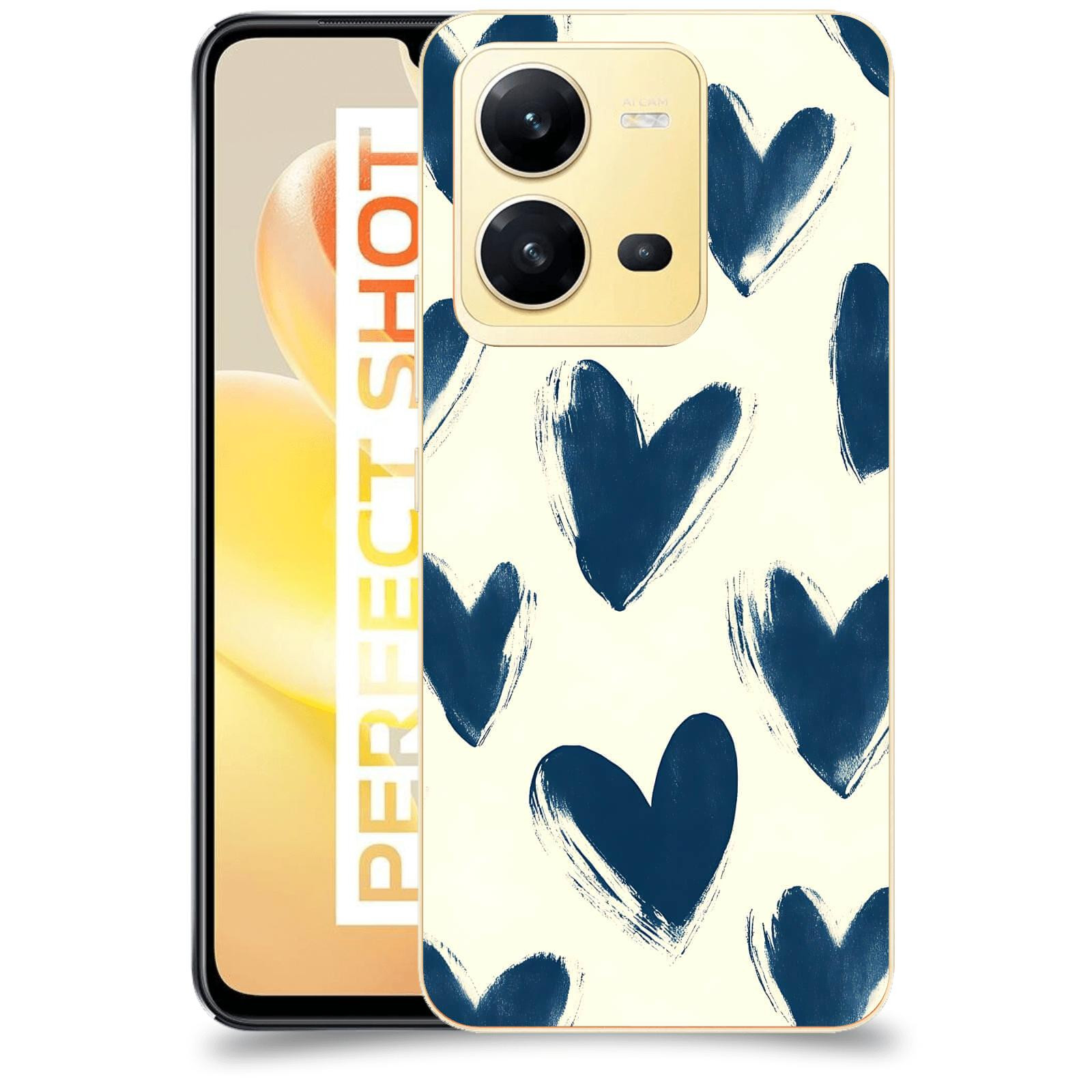 ACOVER Kryt na mobil Vivo X80 Lite - Blue hearts