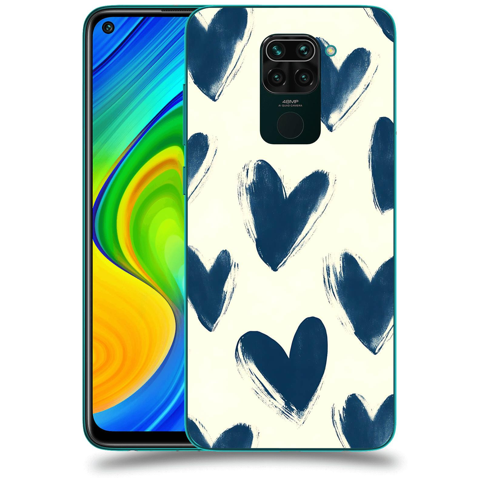 ACOVER Kryt na mobil Xiaomi Redmi Note 9 - Blue hearts