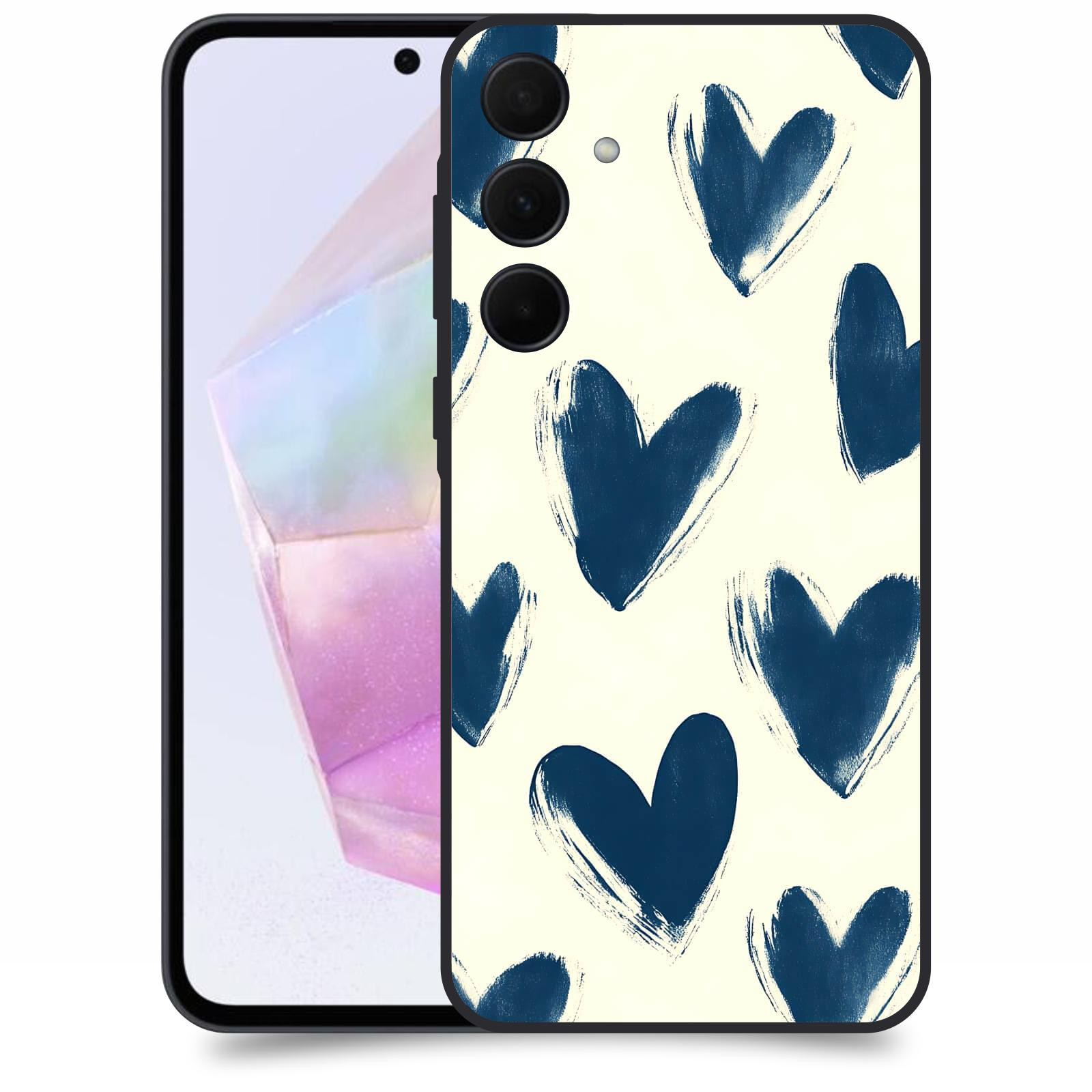 ACOVER Kryt na mobil Samsung Galaxy A35 5G - Blue hearts