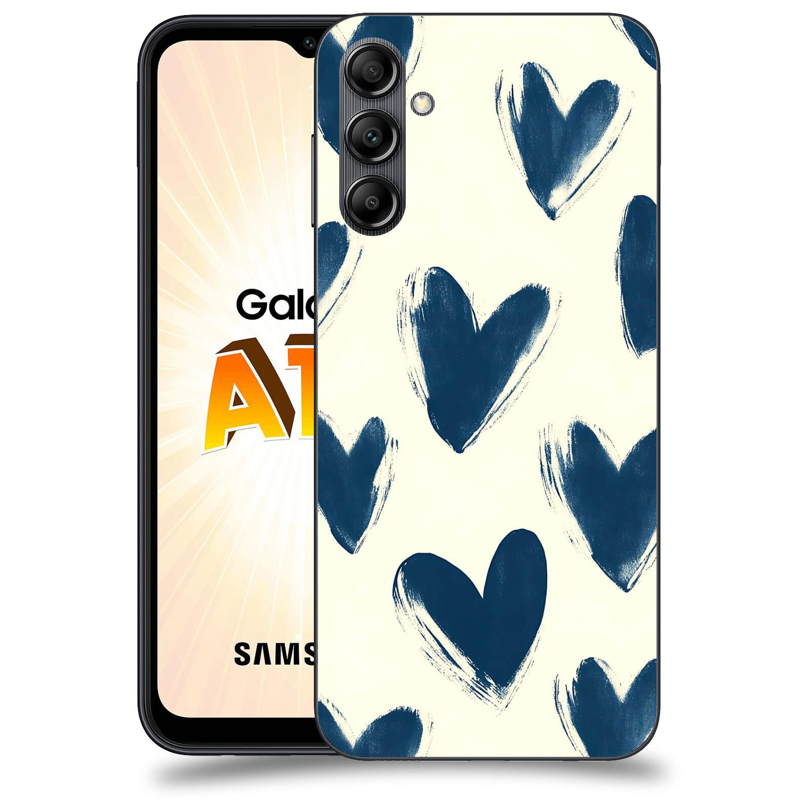 ACOVER Kryt na mobil Samsung Galaxy A14 LTE - Blue hearts