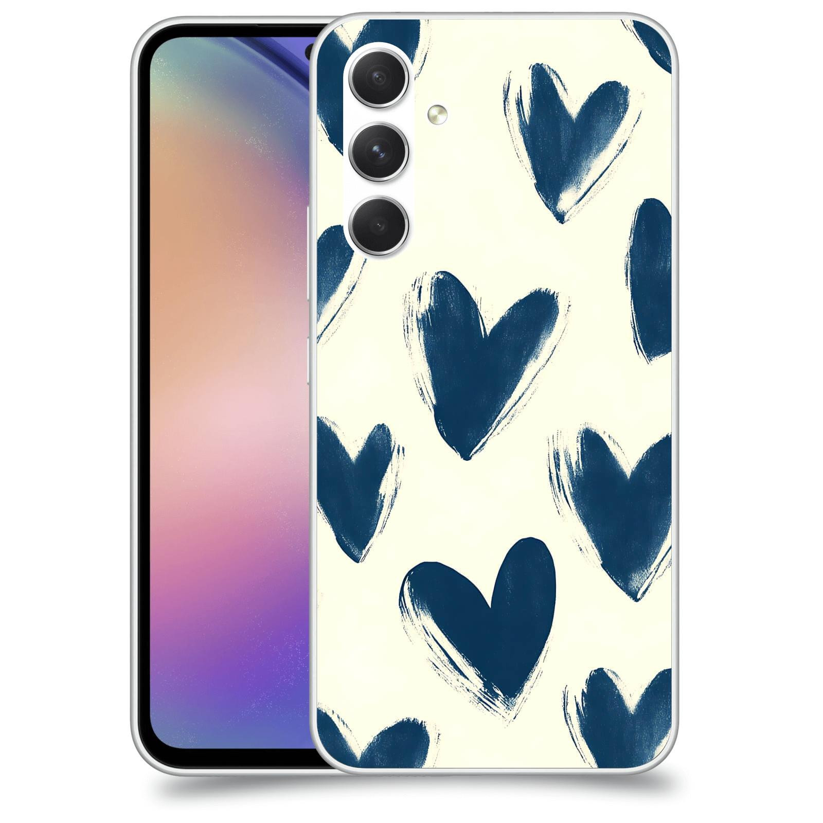 ACOVER Kryt na mobil Samsung Galaxy M54 5G - Blue hearts
