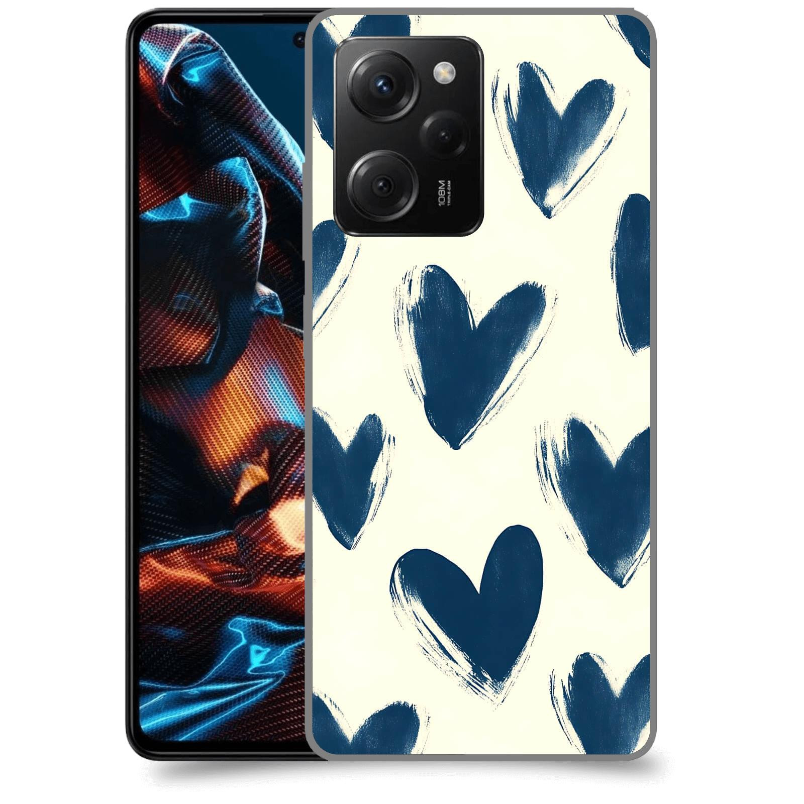 ACOVER Kryt na mobil Xiaomi Poco X5 Pro - Blue hearts