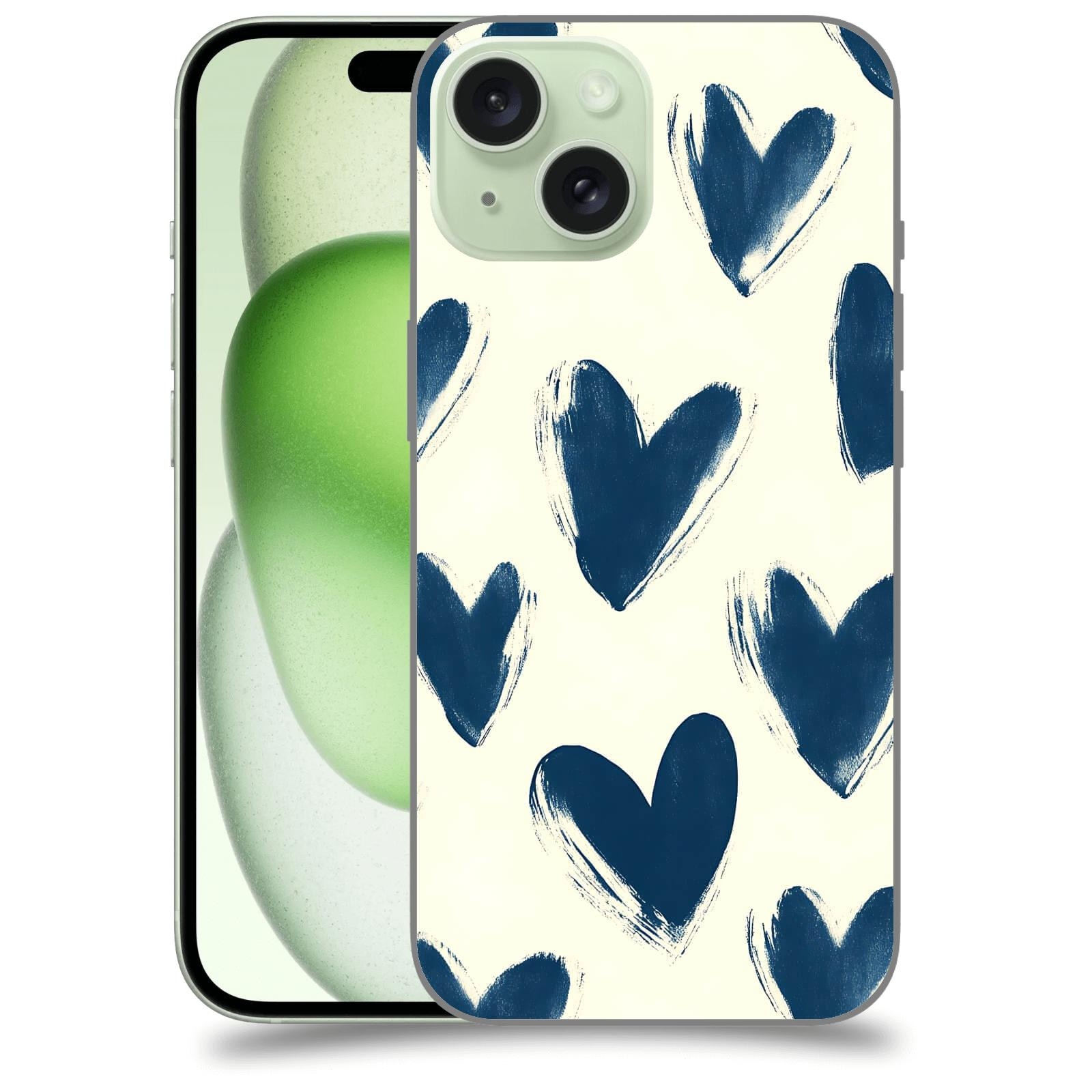 ACOVER Kryt na mobil Apple iPhone 15 - Blue hearts
