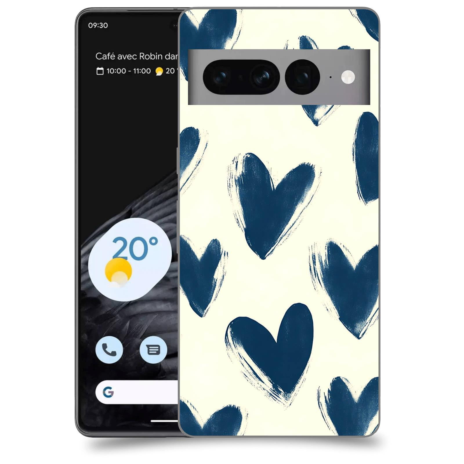 ACOVER Kryt na mobil Google pixel 7 pro - Blue hearts