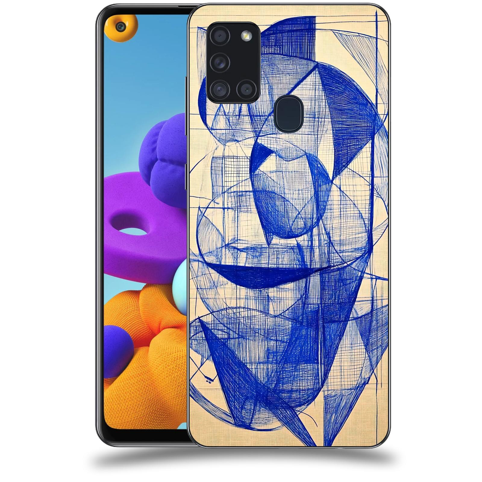 ACOVER Kryt na mobil Samsung Galaxy A21s - Geometrický chaos