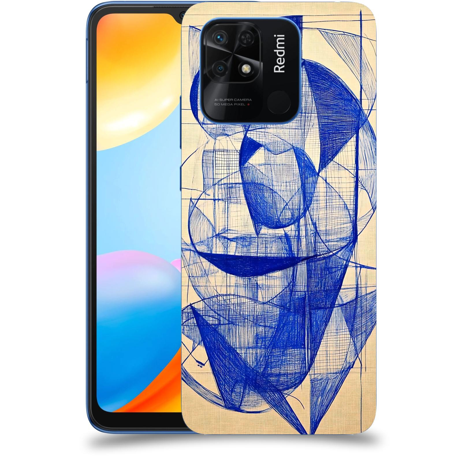 ACOVER Kryt na mobil Xiaomi Redmi 10C - Geometrický chaos