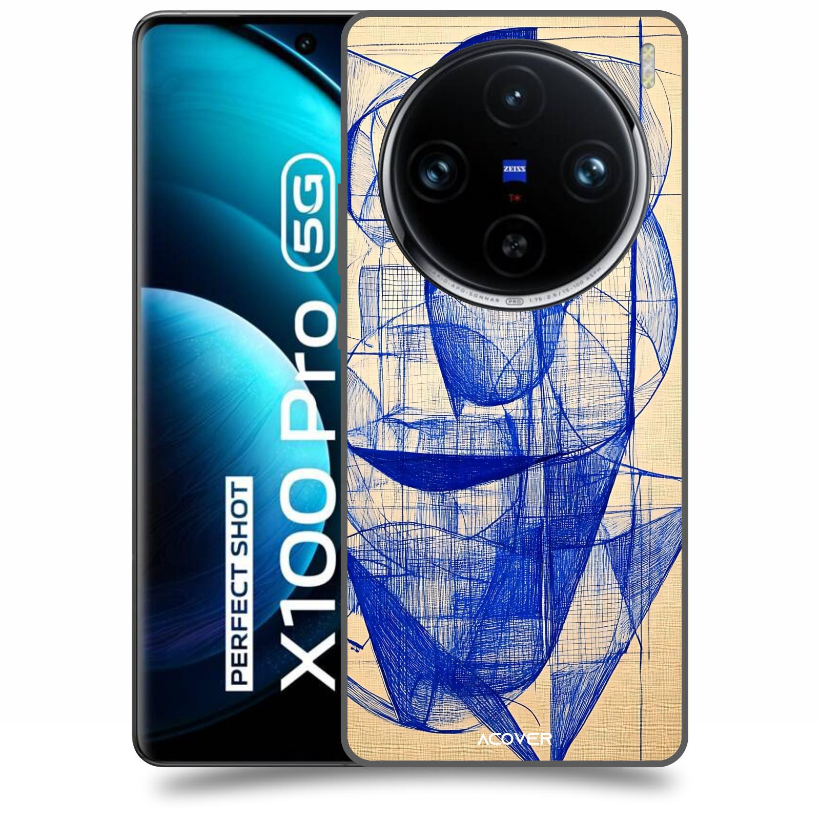 ACOVER Kryt na mobil Vivo X100 Pro - Geometrický chaos