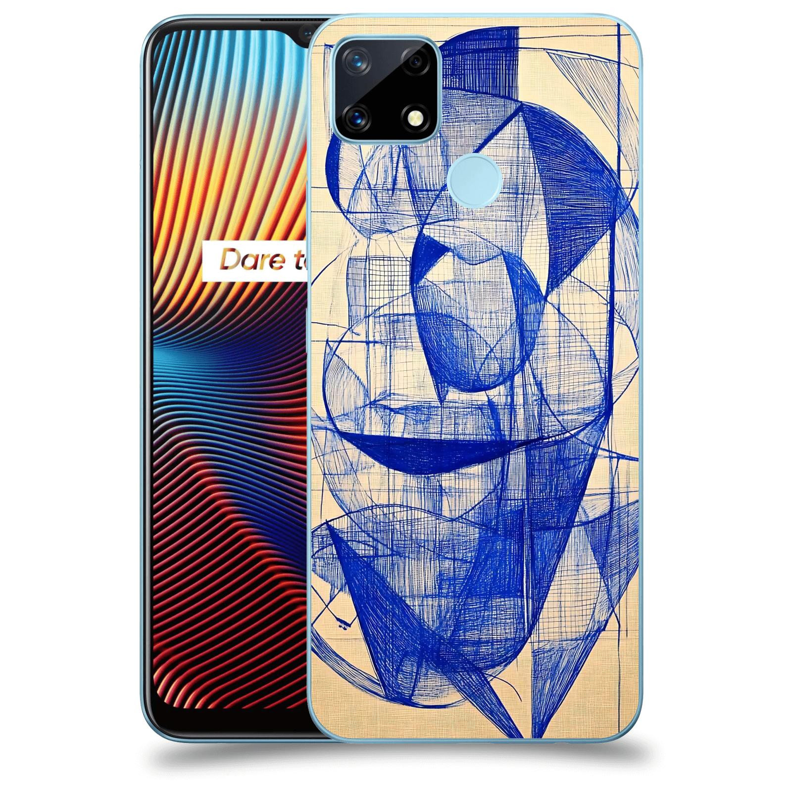 ACOVER Kryt na mobil Realme 7i - Geometrický chaos