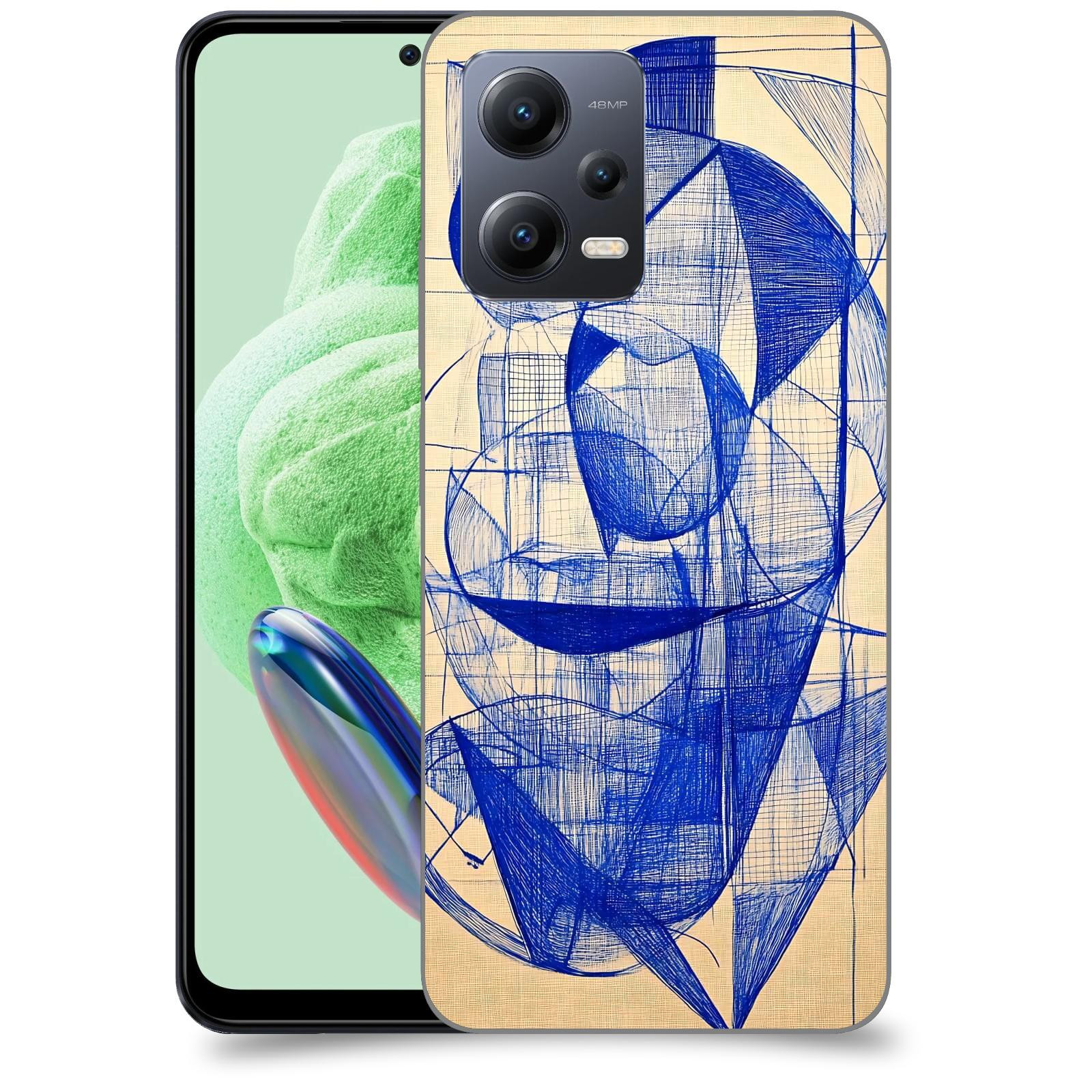 ACOVER Kryt na mobil Xiaomi Redmi Note 12 PRO 5G - Geometrický chaos