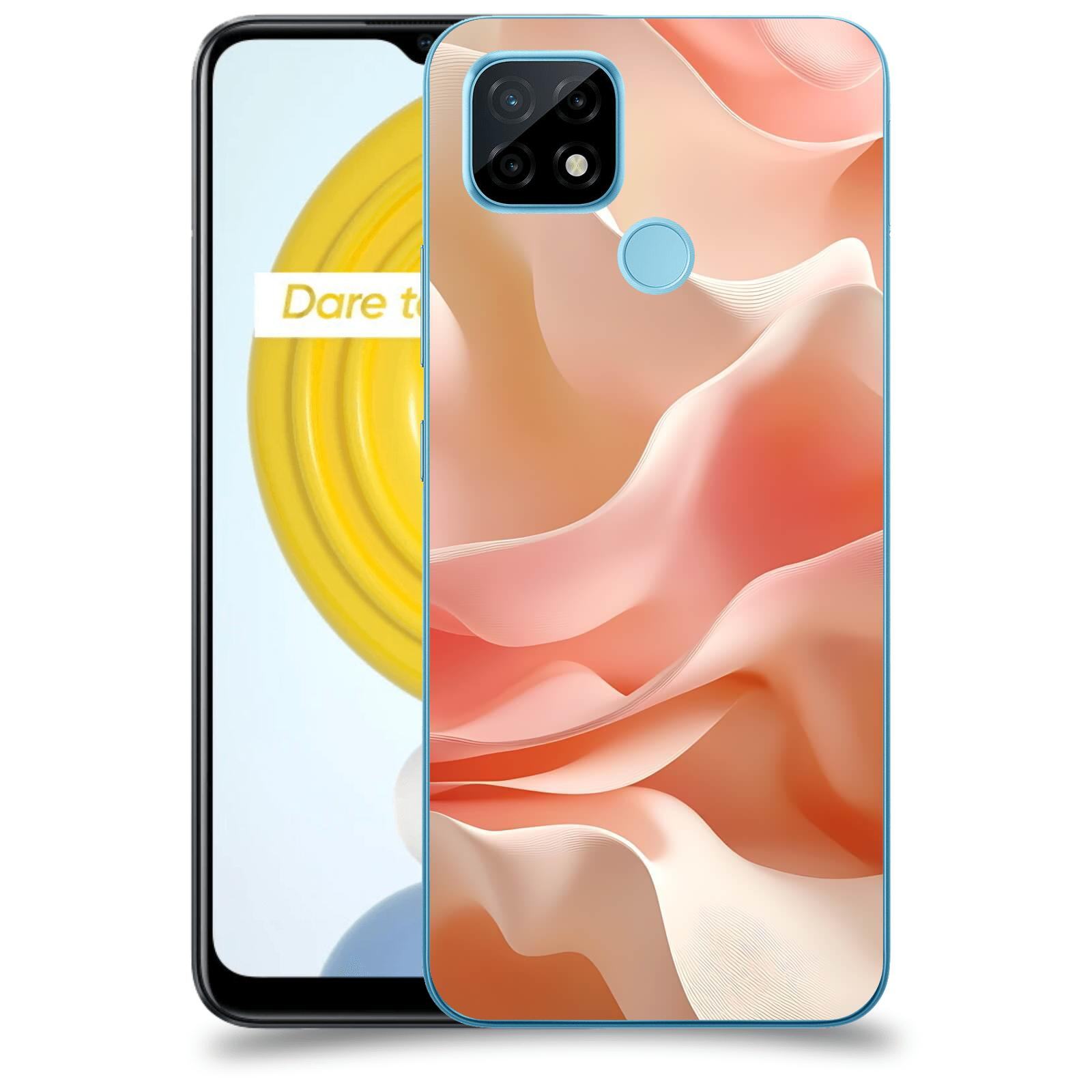ACOVER Kryt na mobil Realme C21 - Hedvábné vlny