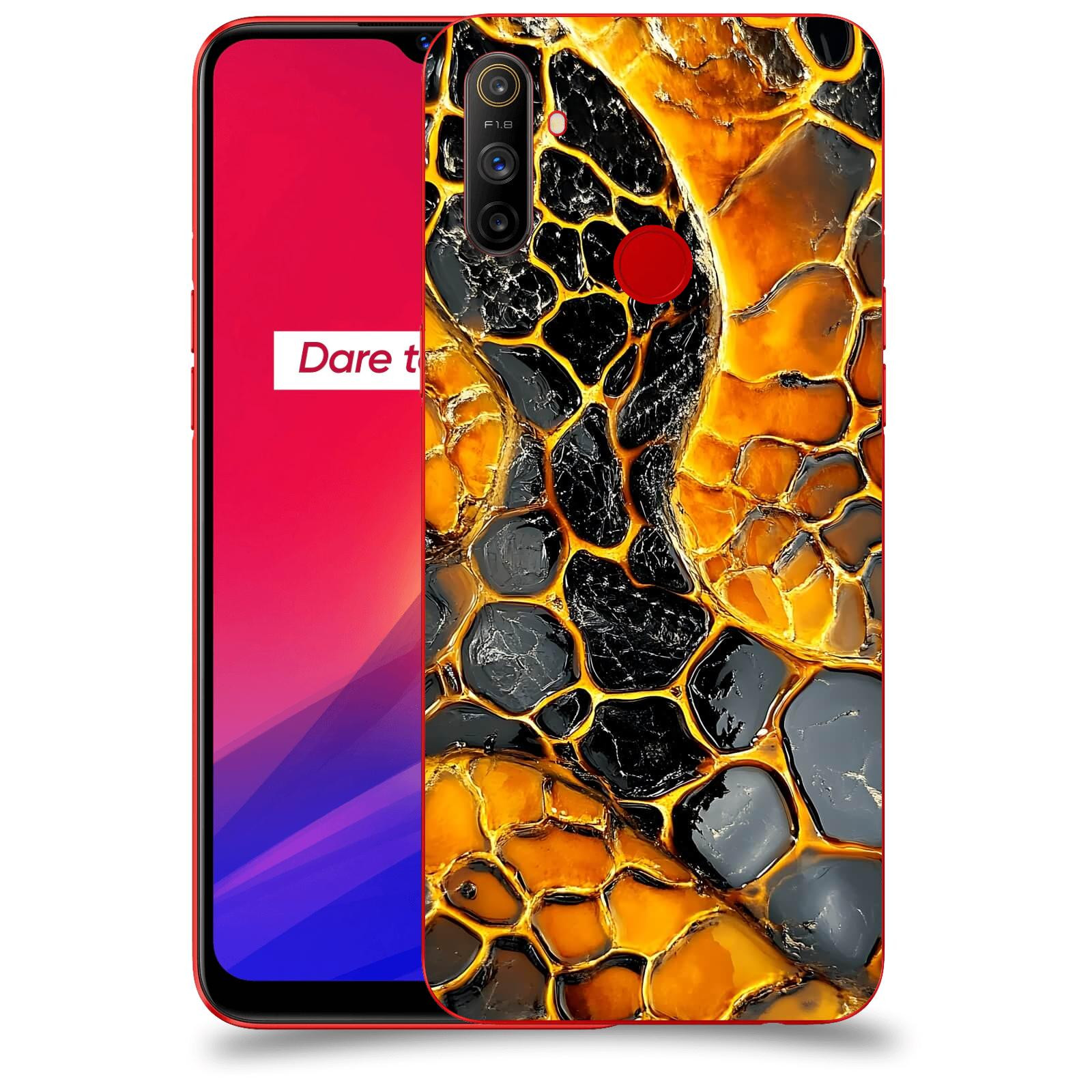 ACOVER Kryt na mobil Realme C3 - Žár a Struktura
