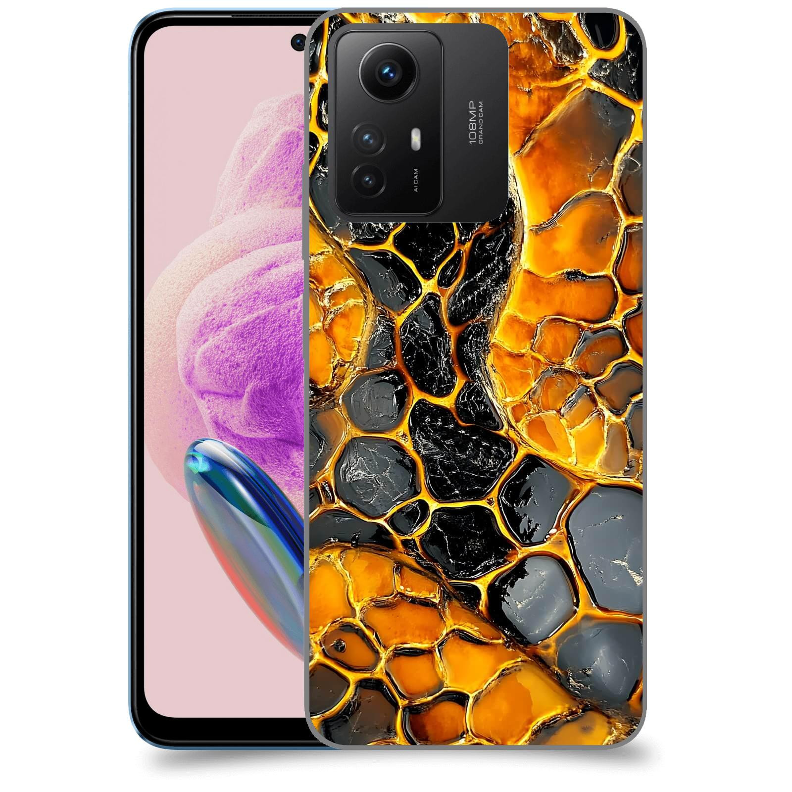 ACOVER Kryt na mobil Xiaomi Redmi Note 12S - Žár a Struktura