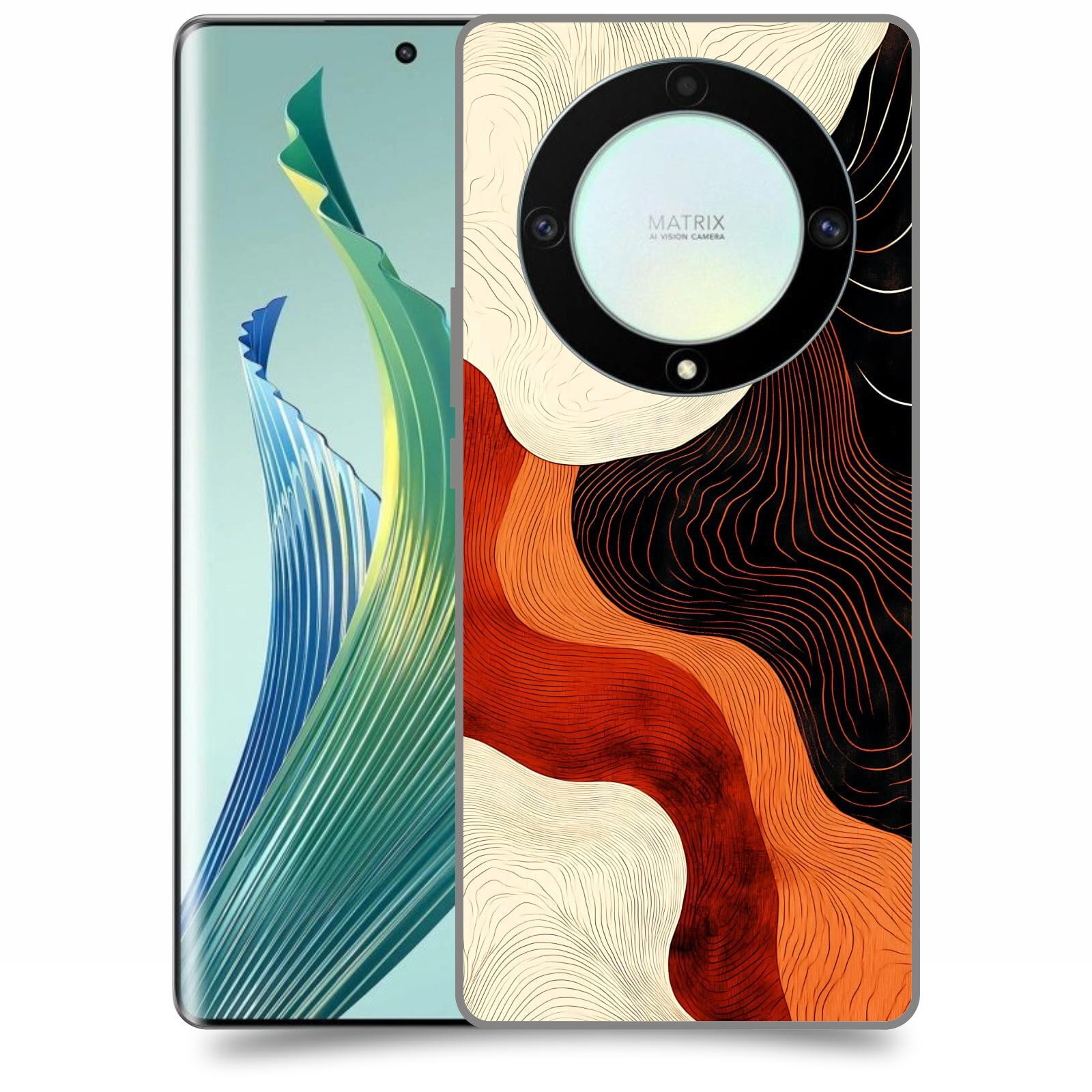 ACOVER Kryt na mobil Honor Magic 5 Lite 5G - Dřevěná harmonie