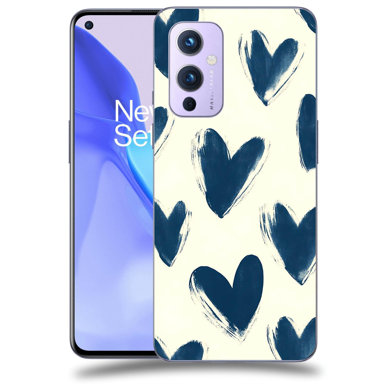 ACOVER Kryt na mobil OnePlus 9 - Blue hearts