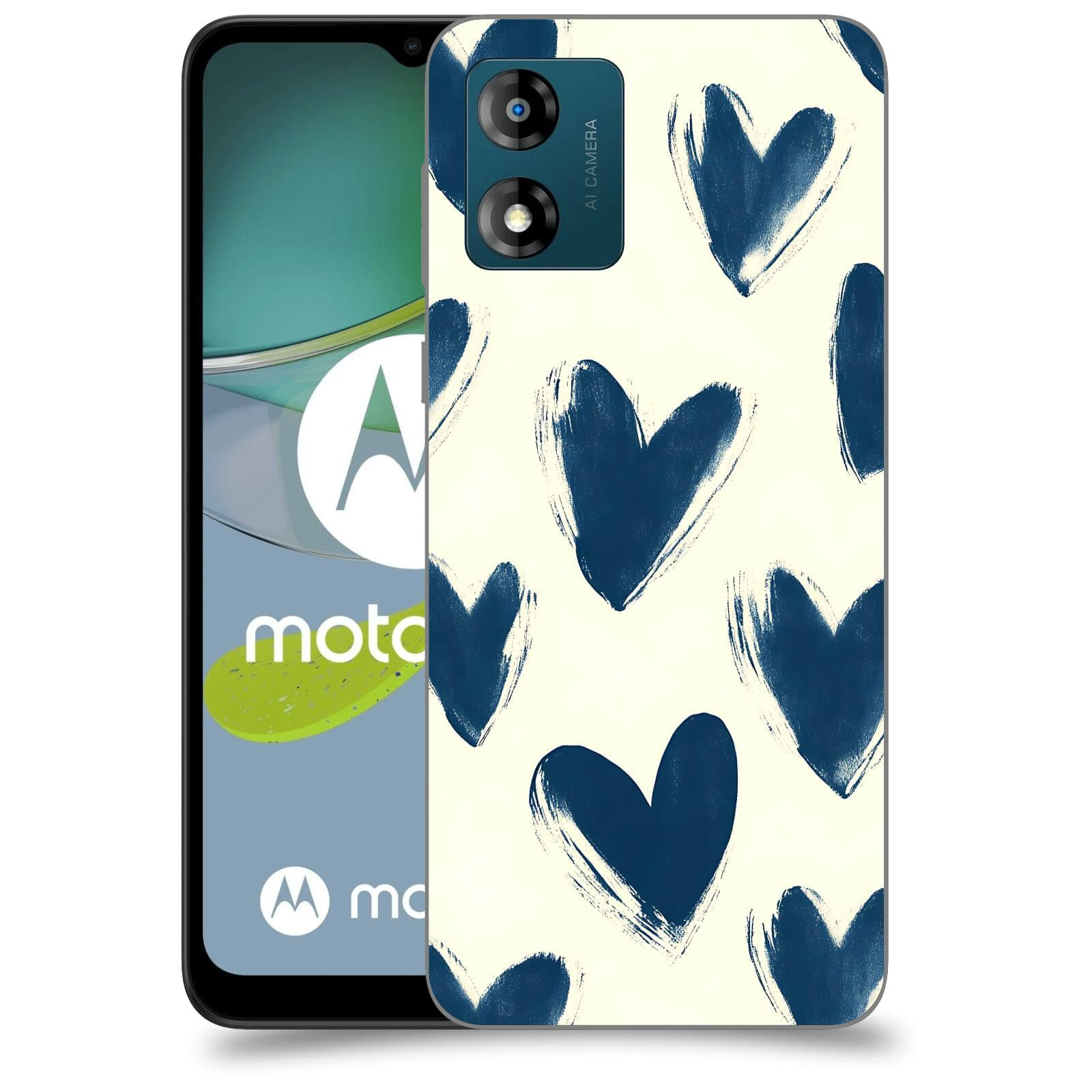 ACOVER Kryt na mobil Motorola Moto E13 - Blue hearts