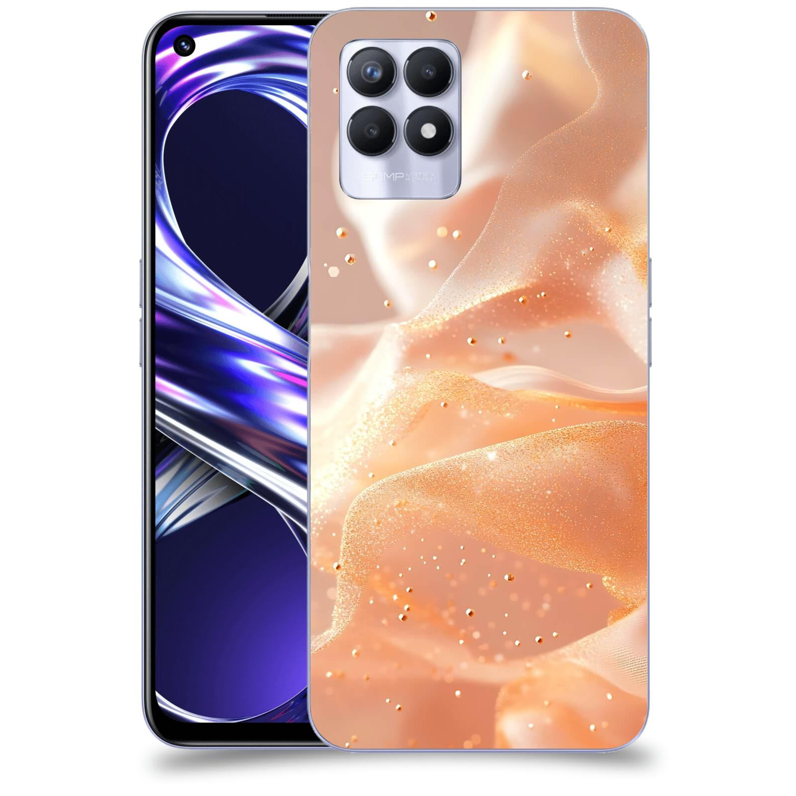 ACOVER Kryt na mobil Realme 8i - Éterický třpyt