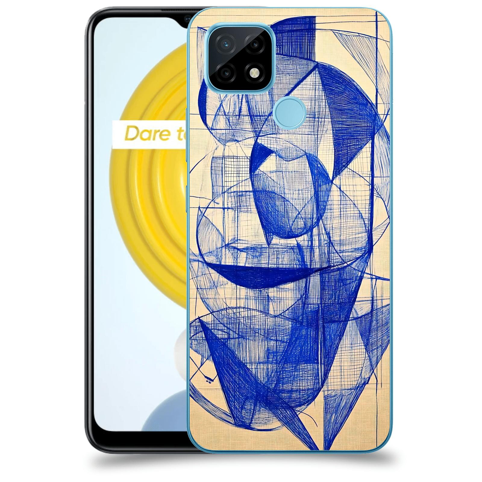 ACOVER Kryt na mobil Realme C21 - Geometrický chaos