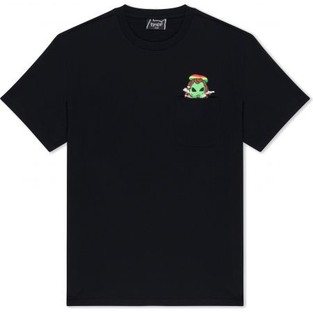 Triko Ripndip Smoking Rasta Alien Pocket - Černá - L