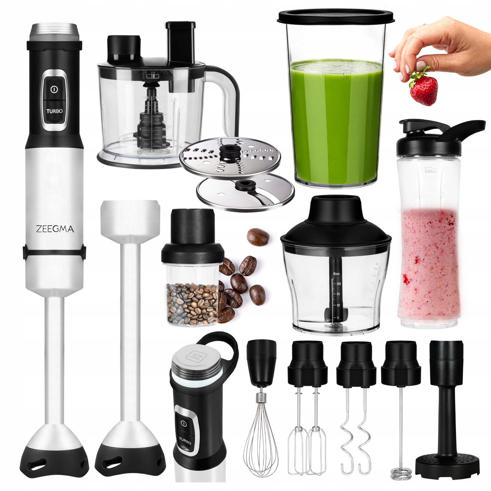 Ruční Mixér Výkonný 14V1, Multifunkční Drtič Metly, Tichý