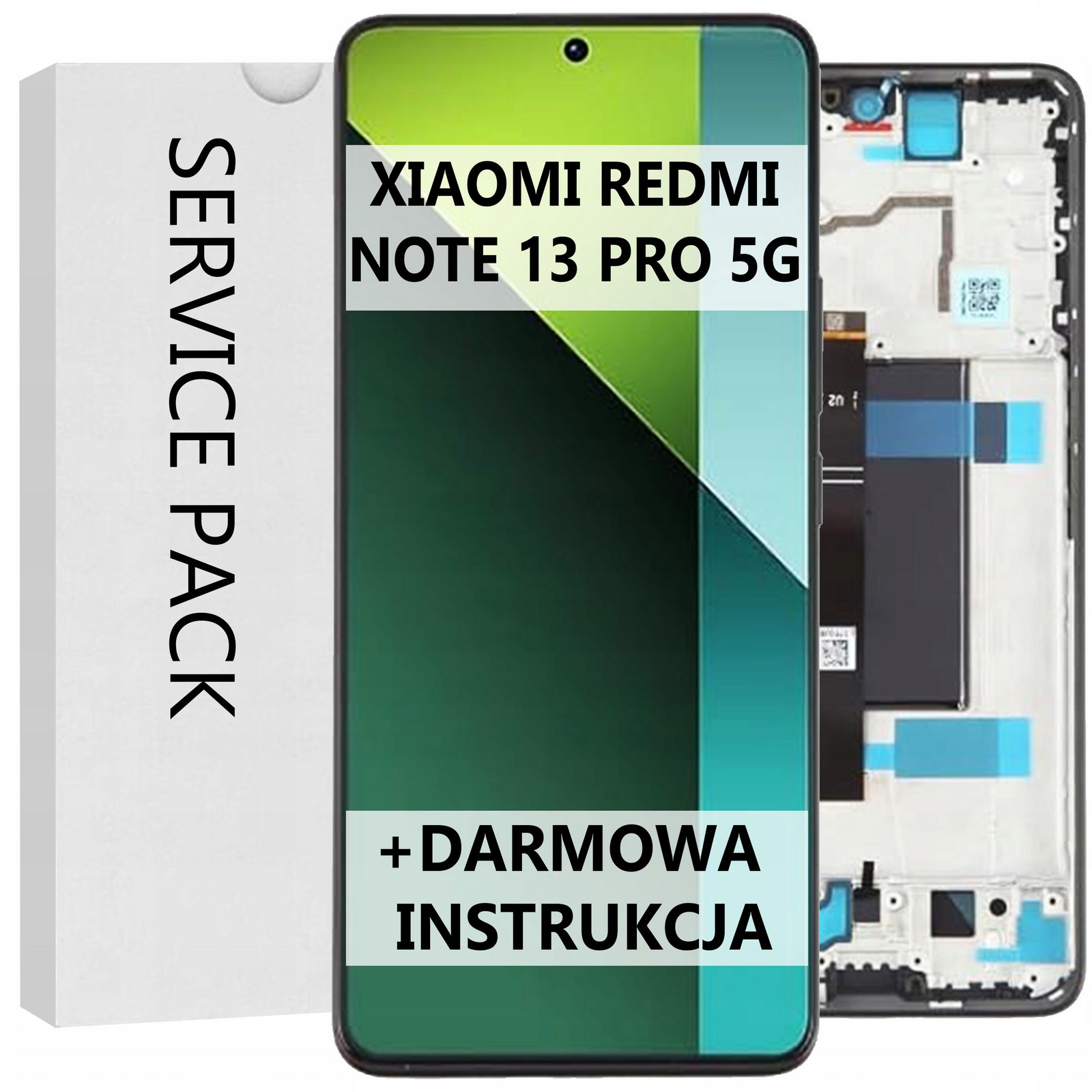 Service Pack Displej Pro Xiaomi Note 13 Pro 5G Rámeček Bezplatný Návod