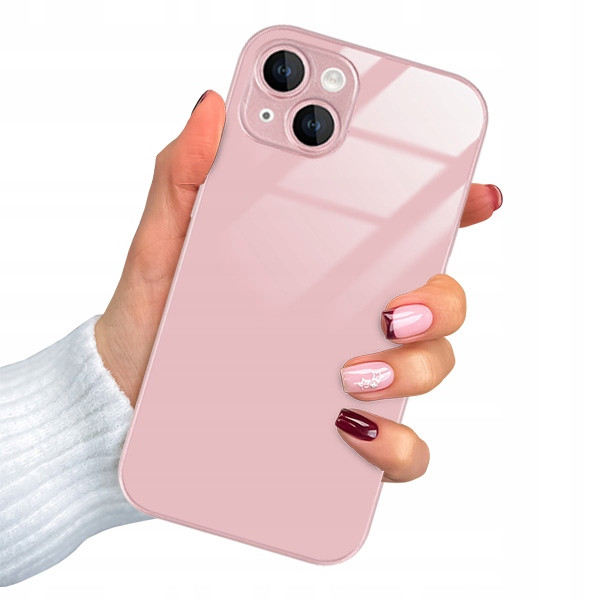 Pouzdro Premium Kryt Case Glass Skleněné Růžové Pink Pro Iphone 14