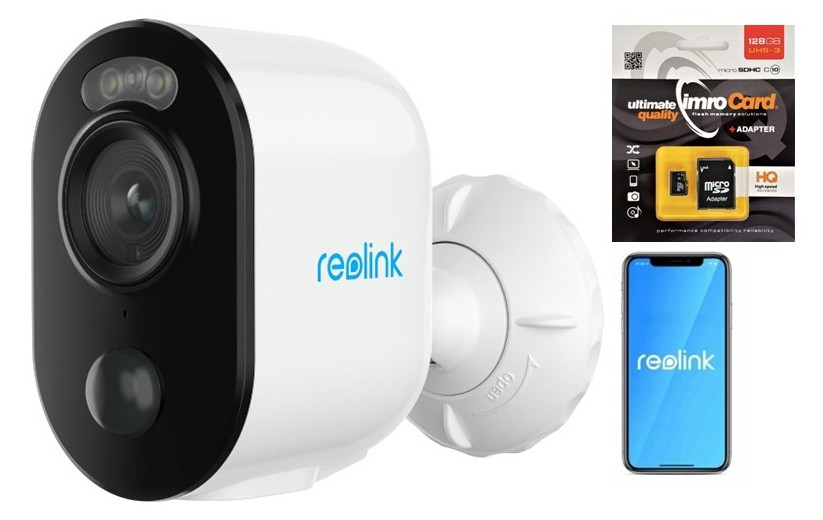 Kamera Reolink Argus Series B310 3MP smart detekce Solární Panel Karta 128