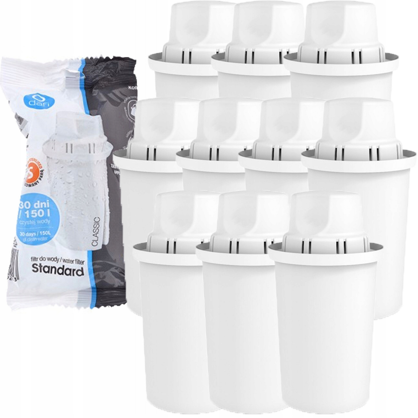 10x Náplň Do Vody Dafi Classic Filtr pro BRITA,ZELMER10