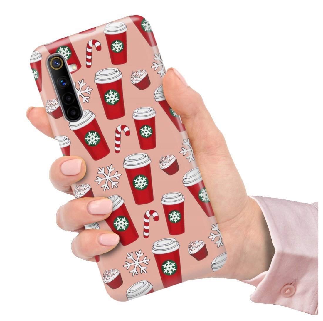 Pouzdro Pro Realme 6S Vánoční Zima Mikuláše Vánoce Krásné Vzory