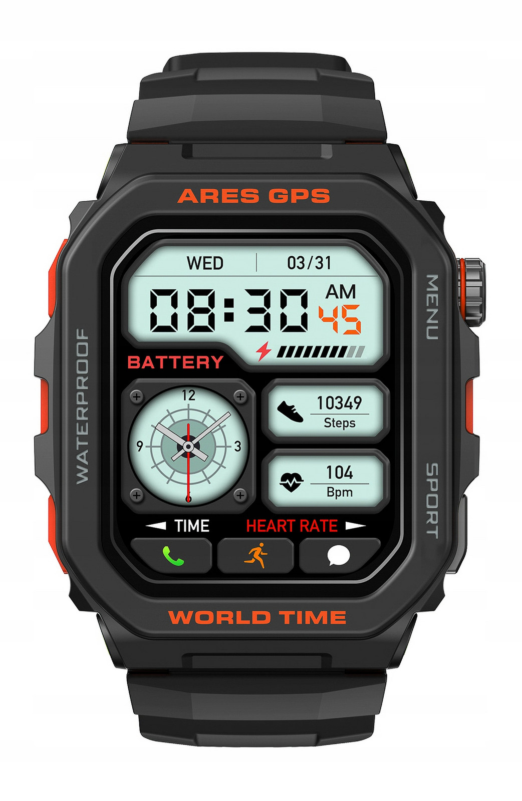 Sportovní hodinky Chytré Hodinky Zeblaze Ares Gps Černé 1,75 Hlasový asistent