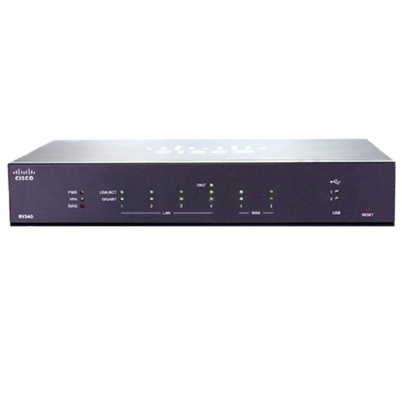Router Cisco RV340-K9 2xWAN 4xLAN Vpn 2700Mb/s Usb Napájecí Adaptér Nový