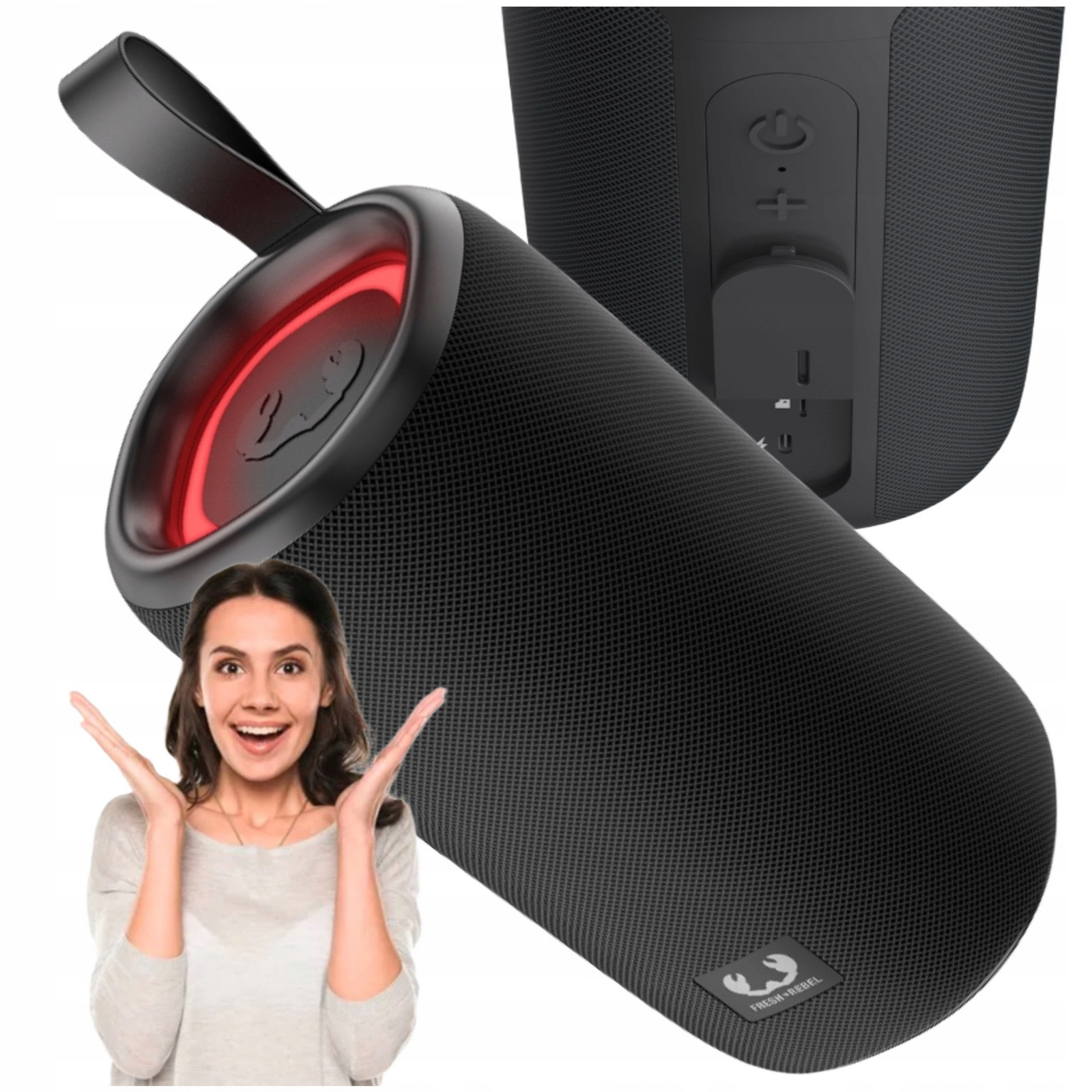 Bluetooth Reproduktor Usb Přenosný Bezdrátový Rádio Věž Boombox Led