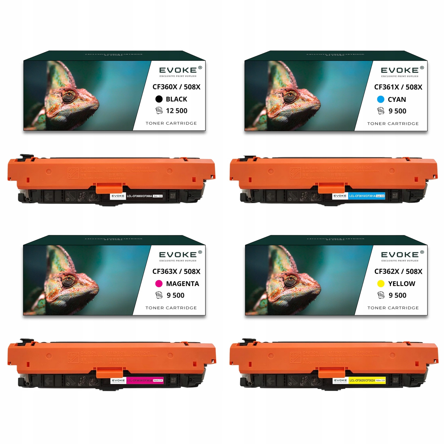 4x toner do tiskárny Hp 508X CF-360X Sada Cmyk CF360X