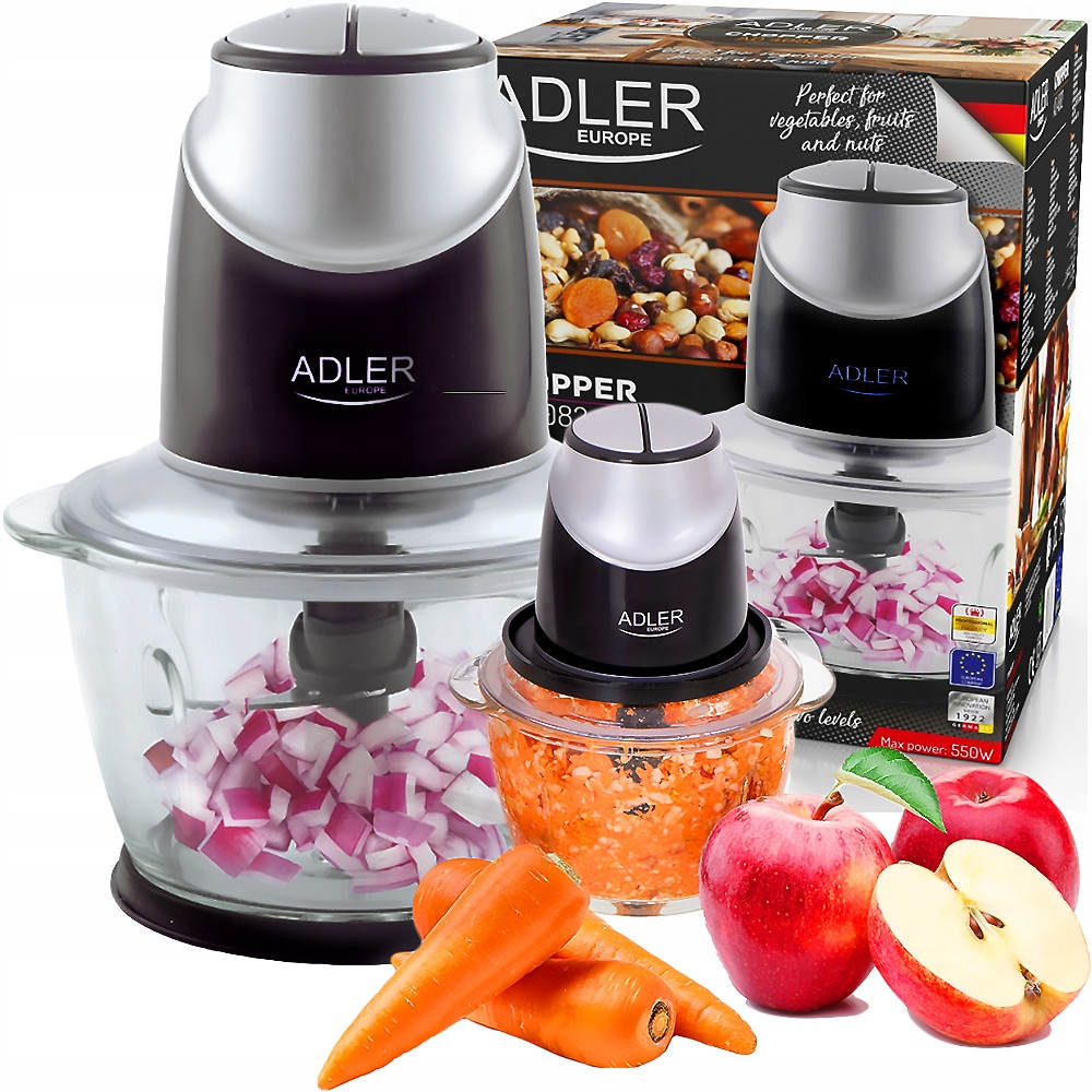 Sekáček Potravin na Zeleniny Ořechů a ovoce Skleněná sekačka Miska 550