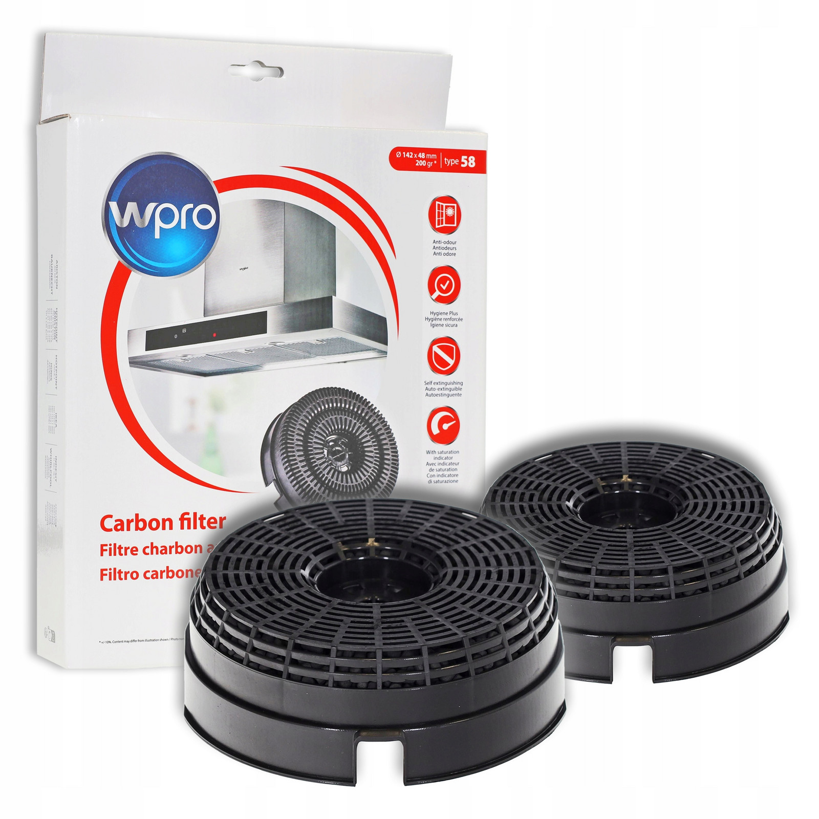 Uhlíkový Filtr typ 58 digestoře Ikea Whirlpool Ignis