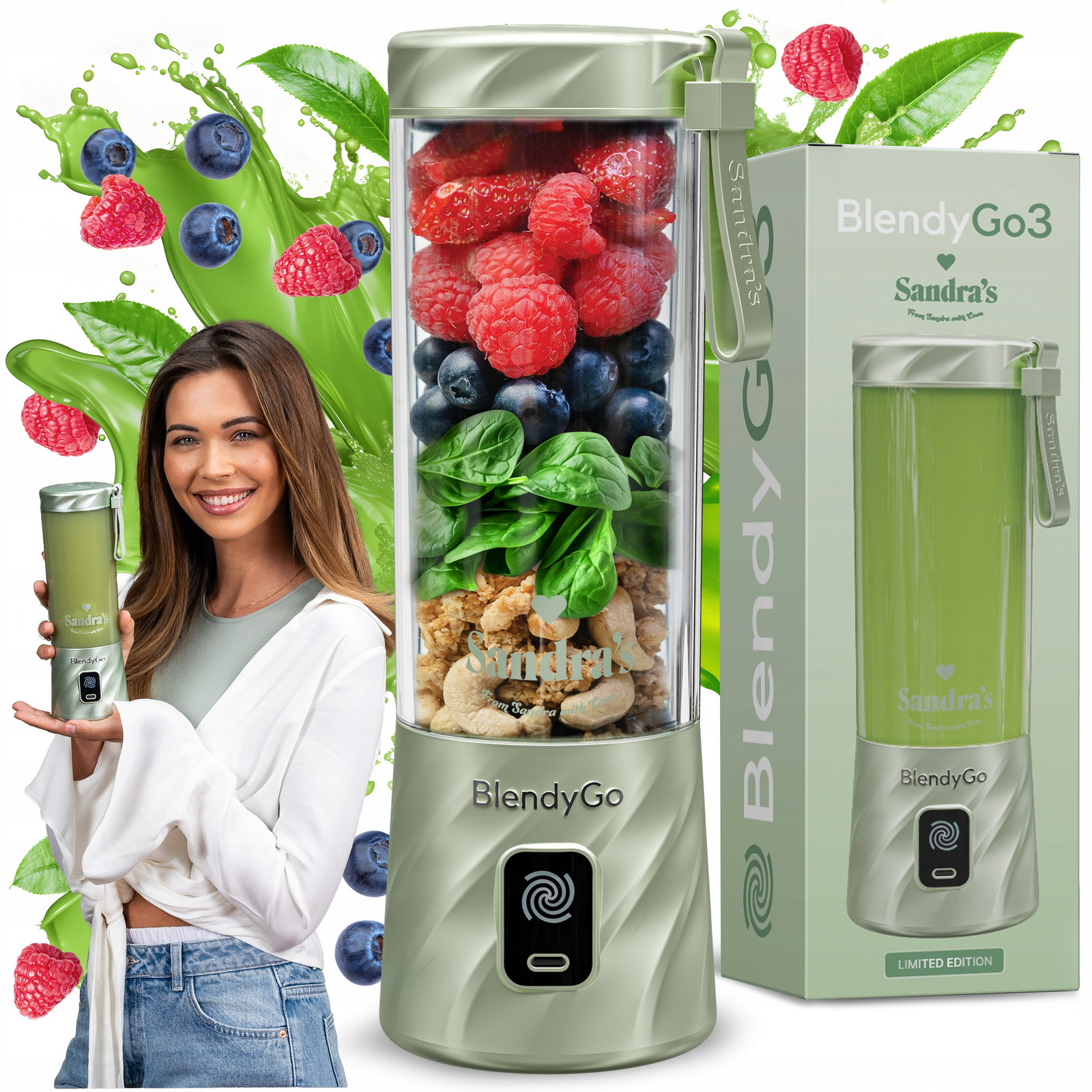 Originální mixér BlendyGo 3 Bezdrátový Usb Sandra Kubicka Limited