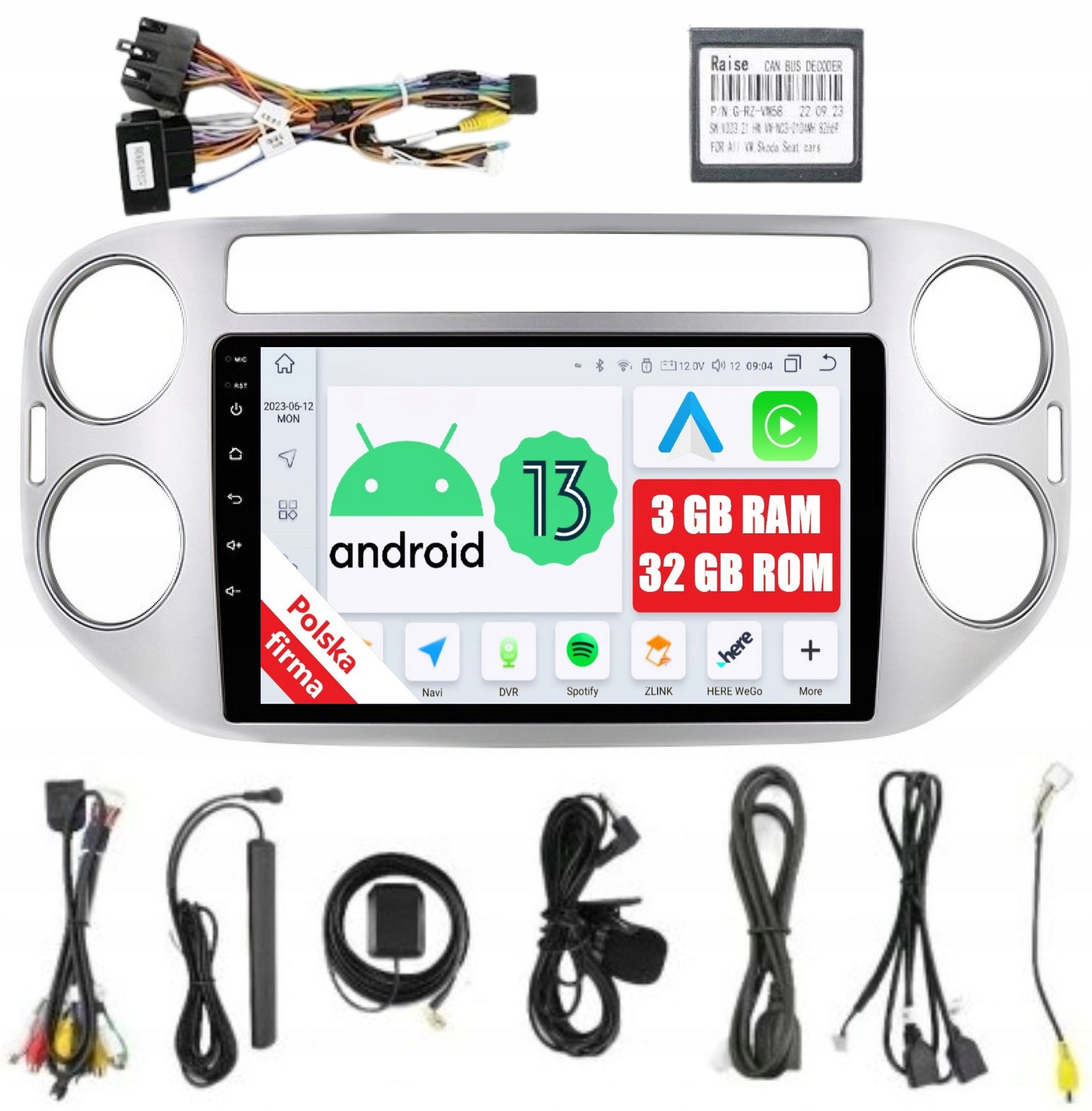 Rádio 2DIN Navigace Android Vw Tiguan 1 I Dsp Carplay 3/32 Gb Lte