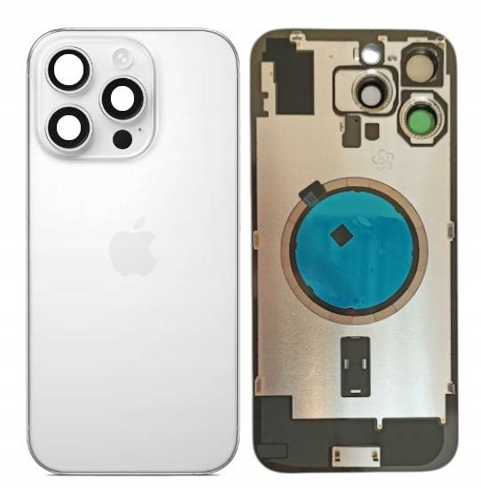 Klapka Zadní Kryt Zadní iPhone 16 Pro Max Bílý Titan Rámem a Magnety Magsafe