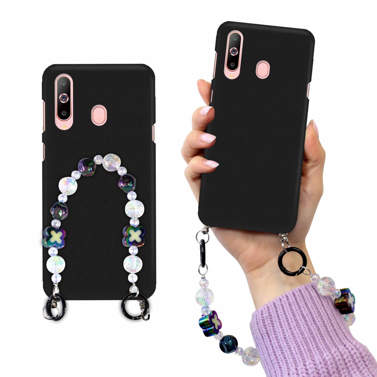 Pouzdro Mat Černé Pro Samsung A60 Blink Korále Holo