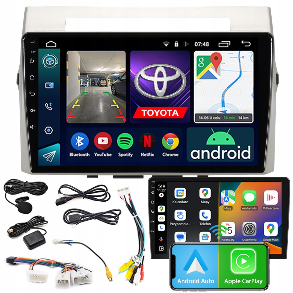 Rádio Navigace Android RS-305 Corolla Verso 2004-2009 2GB 9