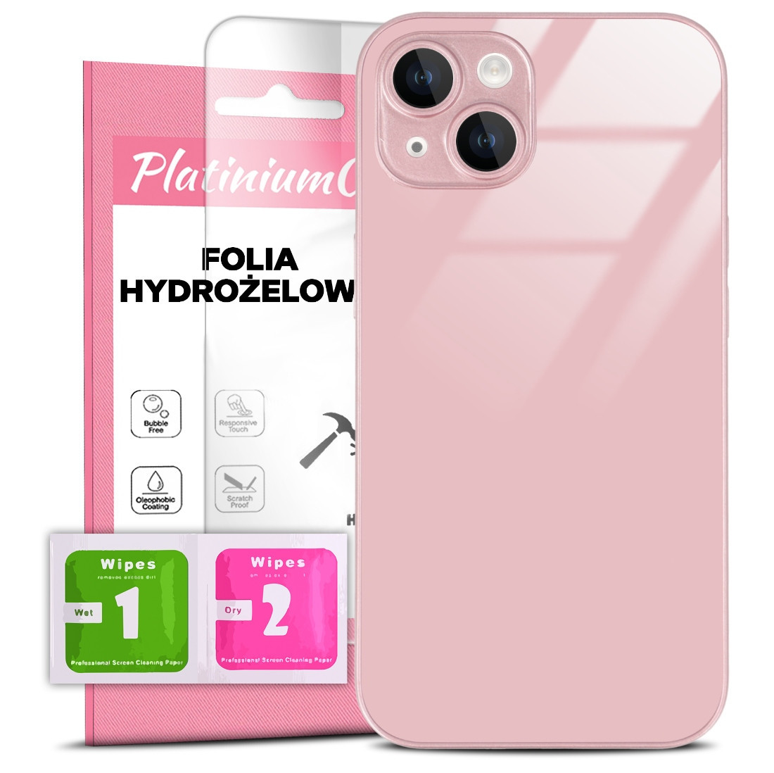 Pouzdro Pro Iphone 14 Kryt Case Premium Glass Skleněné Růžové Pink Fólie