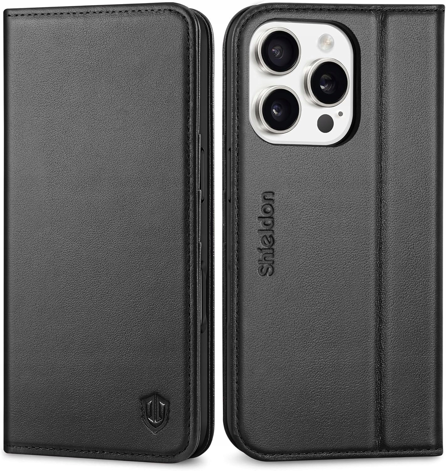 Kožené pouzdro s klopou na Rfid karty pro iPhone 16 Pro 6,3