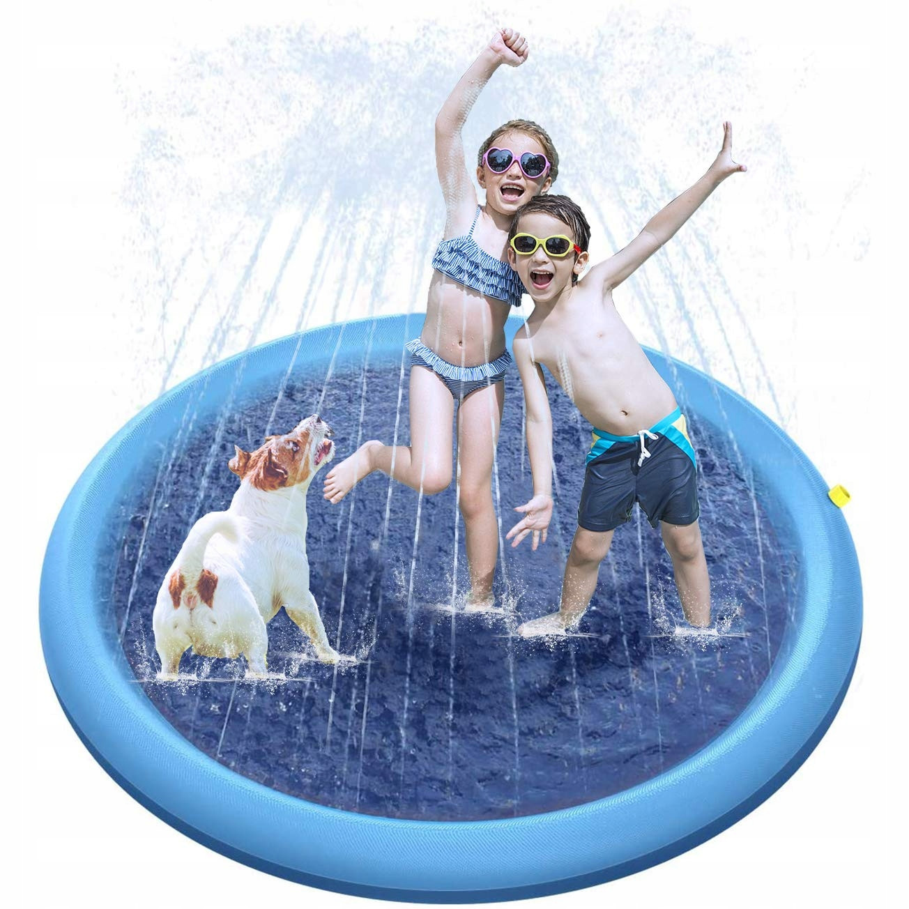 Nafukovací Bazén Kulatý Vodní Podložka Zavlažovač Brouzdaliště Fontána Pro Děti Psa