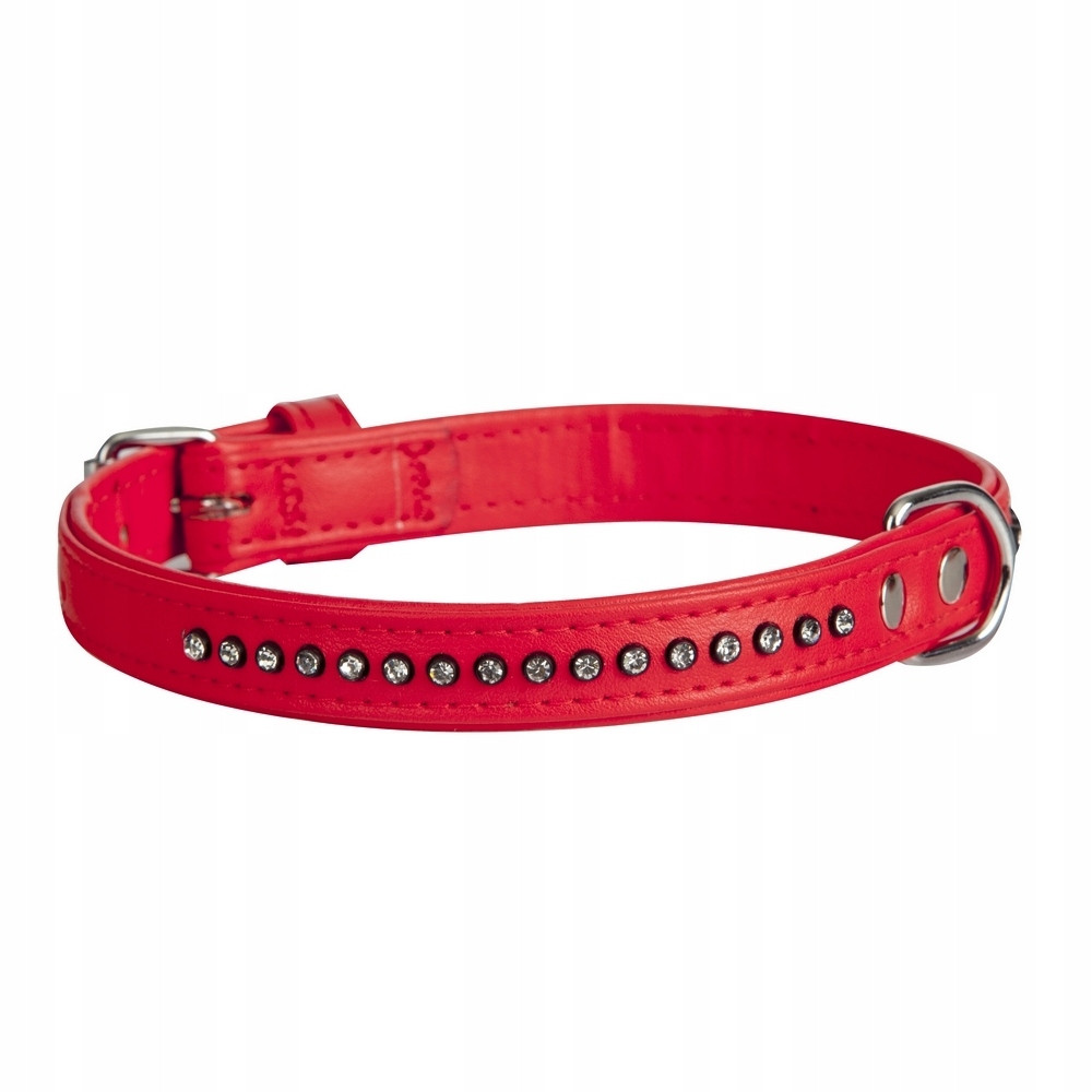 Dingo Obojek Ozdobný Pro Psa Glamour 1,6X35 Červený