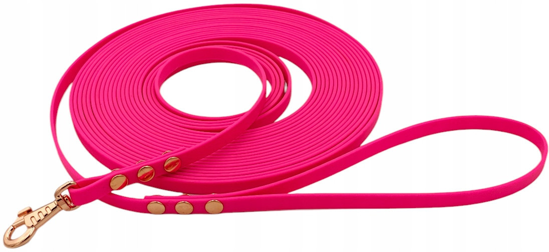Vodítko Tréninková Pro Psa Voděodolná Biothane 1 cm 500 cm 5 m Fuchsiová