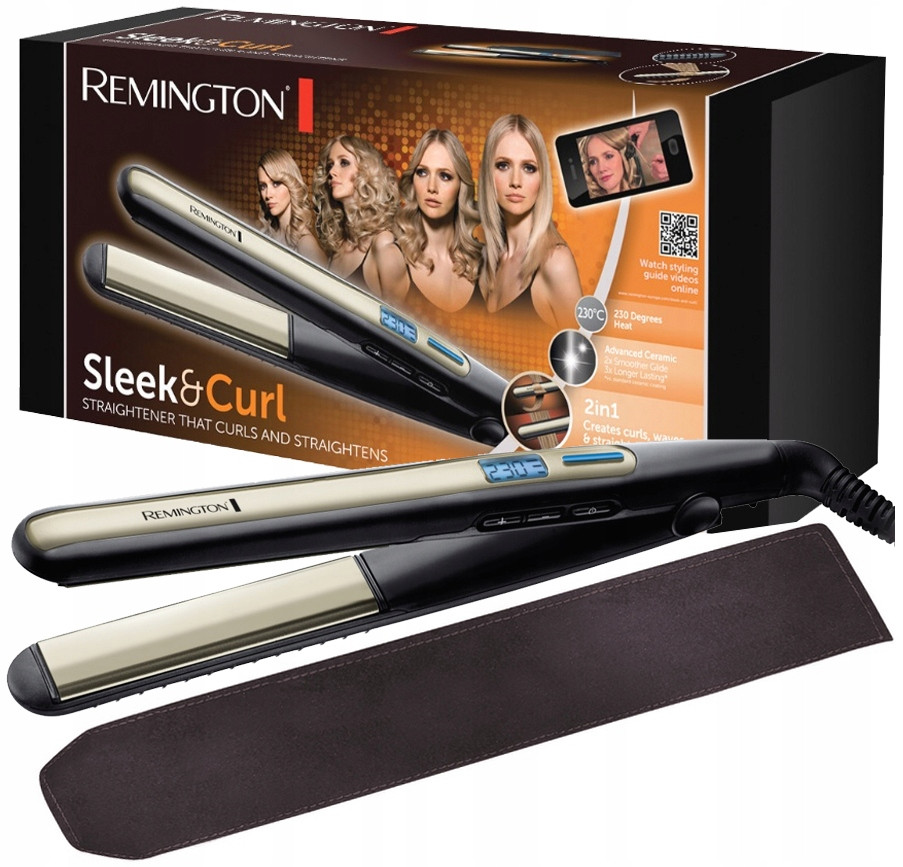 Žehlička Na Vlasy Na Vlasy Narovnává A Natáčí Kadeře Remington 230 LCD