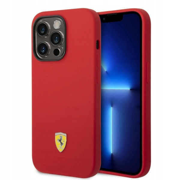Ferrari Originální Pouzdro pro iPhone 14 Pro Case Cover MagSafe Kovové Logo